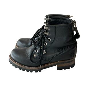 Pegabo Leather Lace Up Boots